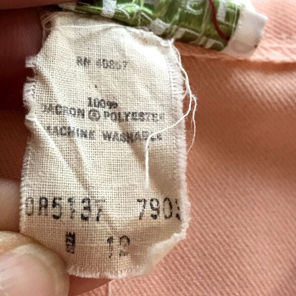 Vintage 1970s Pink Trumpet Skirt Herald House - Picture 6 of 9